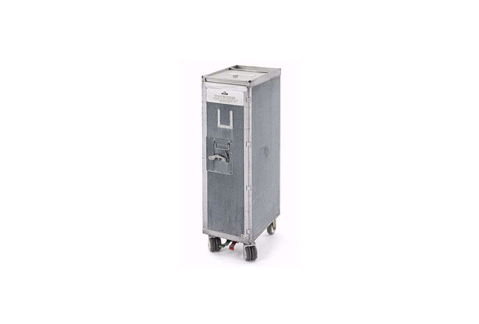 the container trolley bin is made of anodized aluminum with insulating material 19