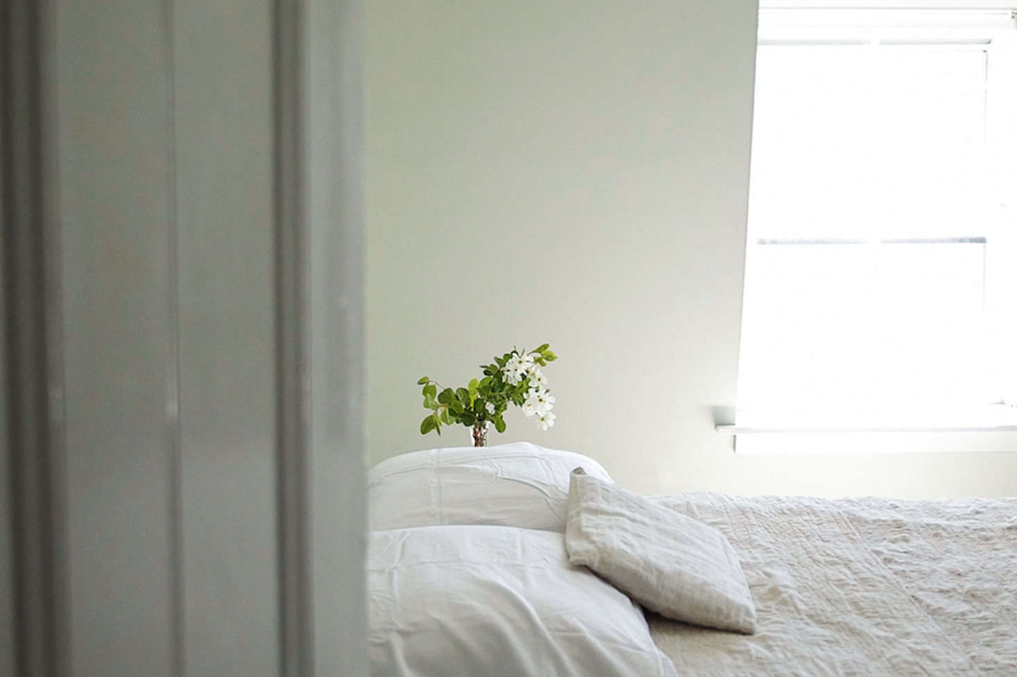 The summer bedroom, breeze included. Photograph by Justine Hand.