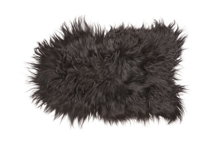 for a wilder aesthetic, consider the island sheepskin in black. 23