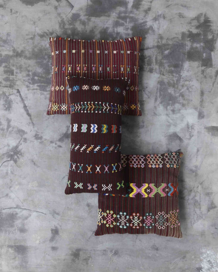 pillows from the shop&#8\2\17;s vintage collection incorporate re 30