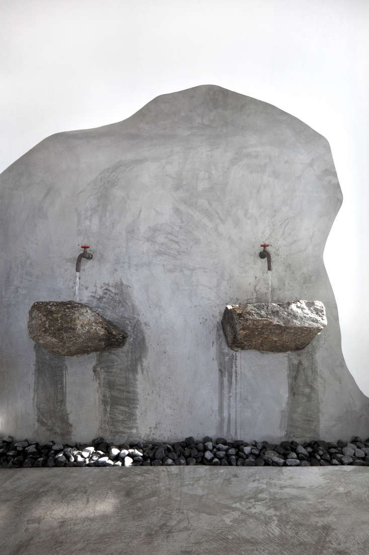 rock sinks at alemí gou by athens architecture firm k studio from a greek  20