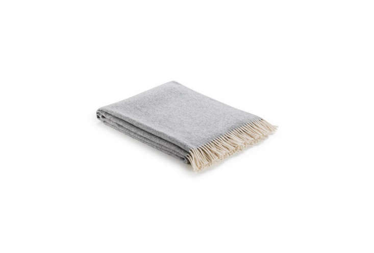 the arlo & jacob herringbone dove throw blanket is £85 (\$\107).  29