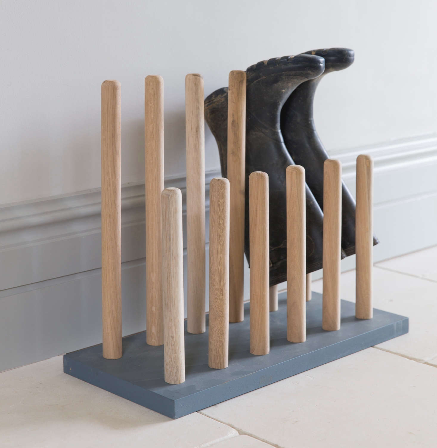 Just in time for mud season: our most trusted wooden racks for drying our Wellies in Easy Pieces: Rubber Boot Racks.