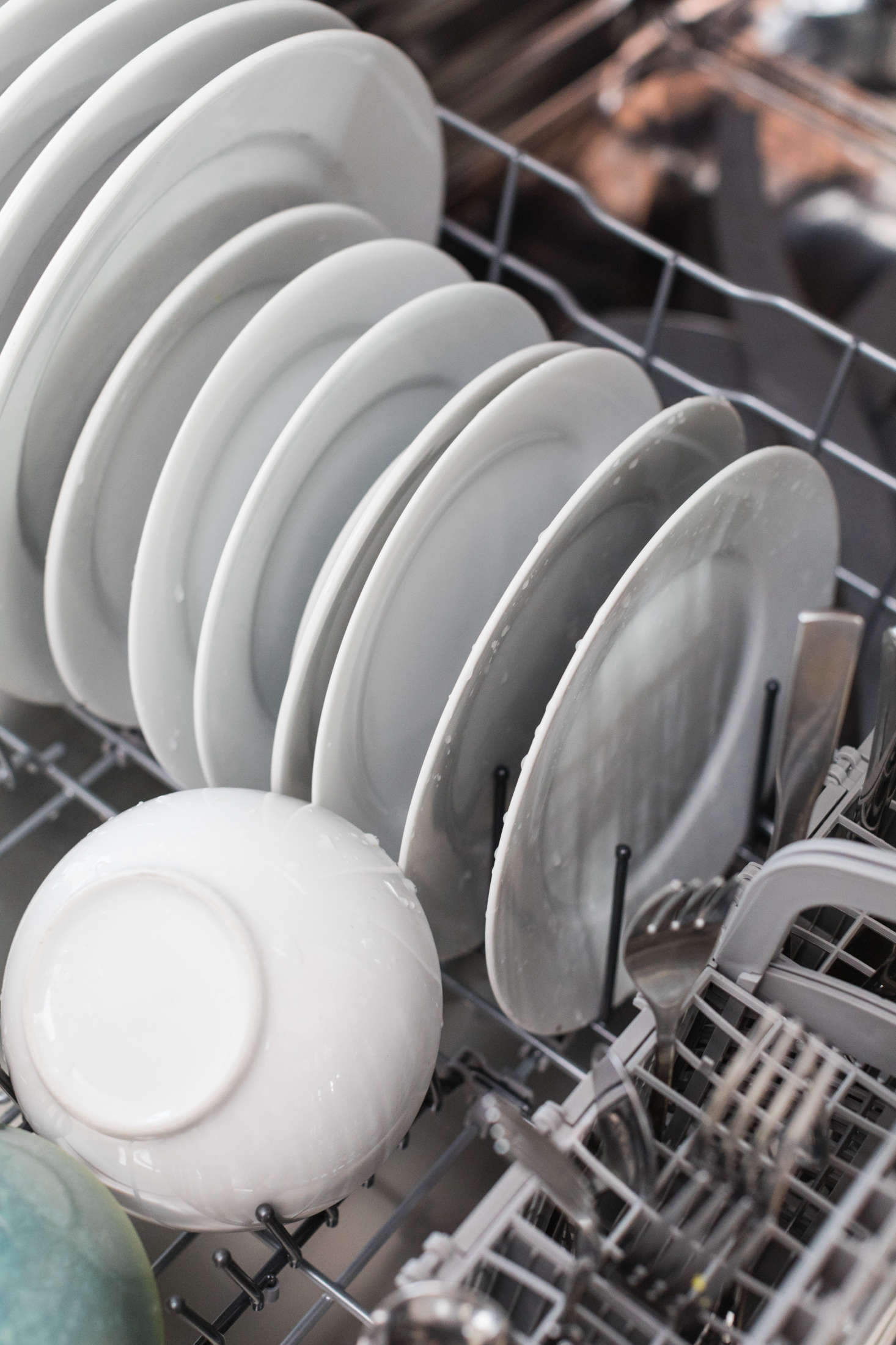 Contrary to popular belief, it is NOT necessary to rinse your dishes before loading them into the dishwasher. Most modern dishwashers are designed to handle, and actually perform better with, a bit of food.