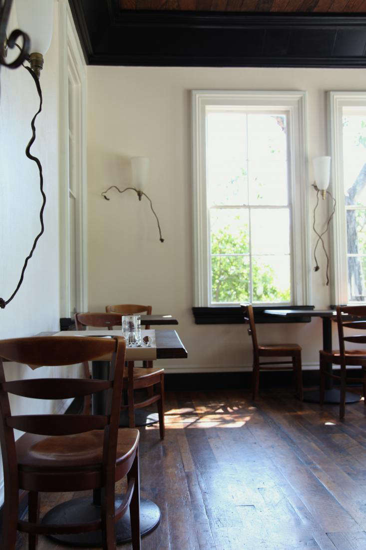 At Sir & Star in Olema, California, Margaret Gradé and Daniel DeLong draped the wall sconces in tendril forms of dried kelp. See more at A Restaurant that Channels “The Birds,” West Marin Style.