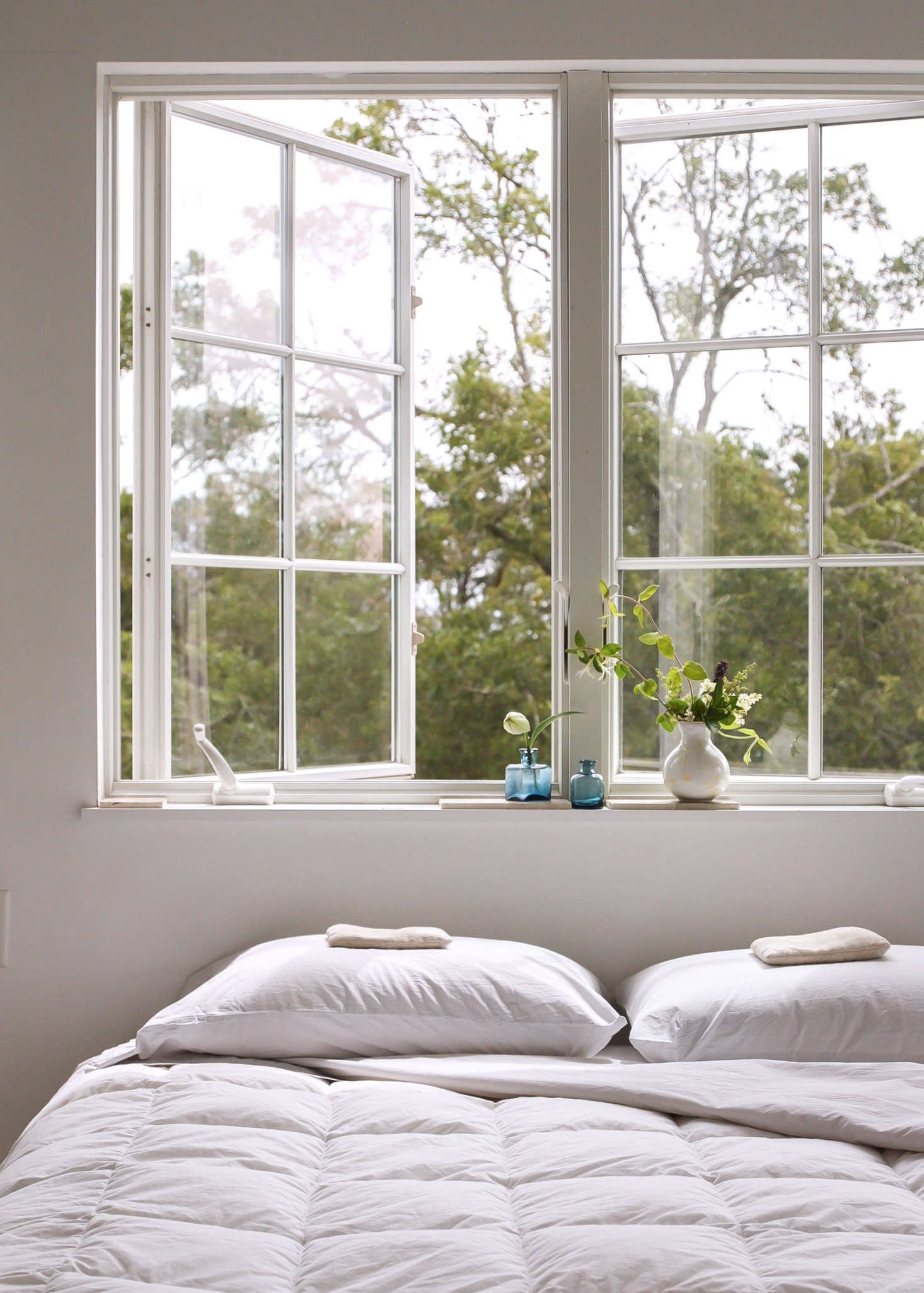 Our down comforter, cleaned and refreshed.