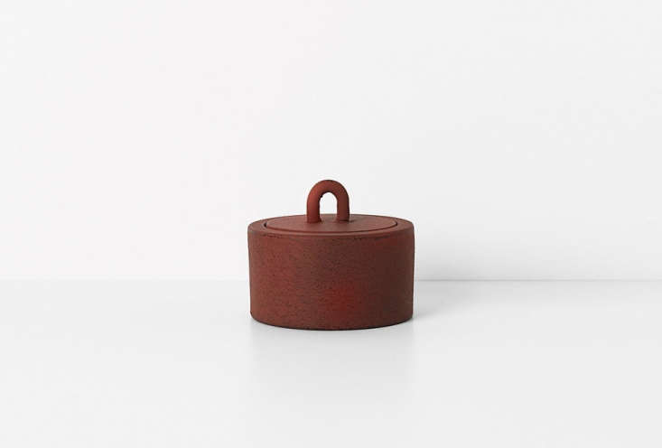 ferm living&#8\2\17;s buckle jar in rust is €34 (\$40 usd). 34