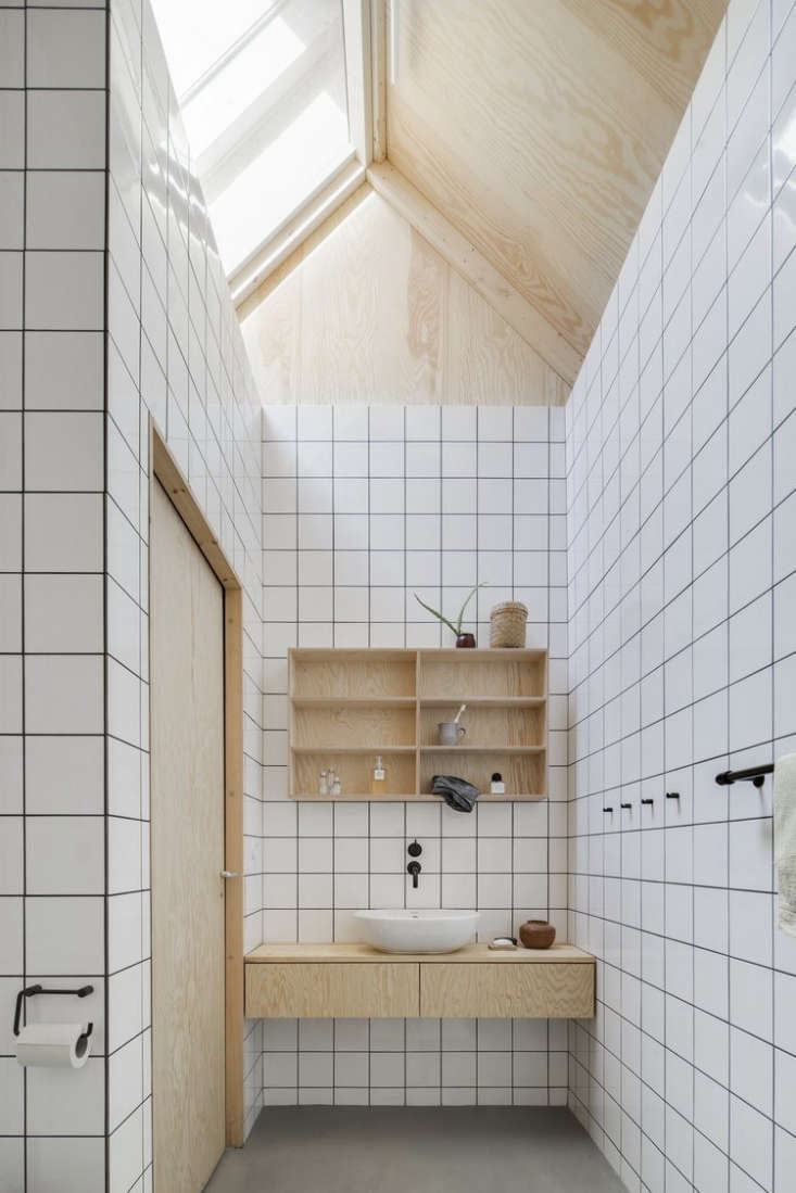 a simple plywood vanity (plus shelves and door) in a cost conscious house  41