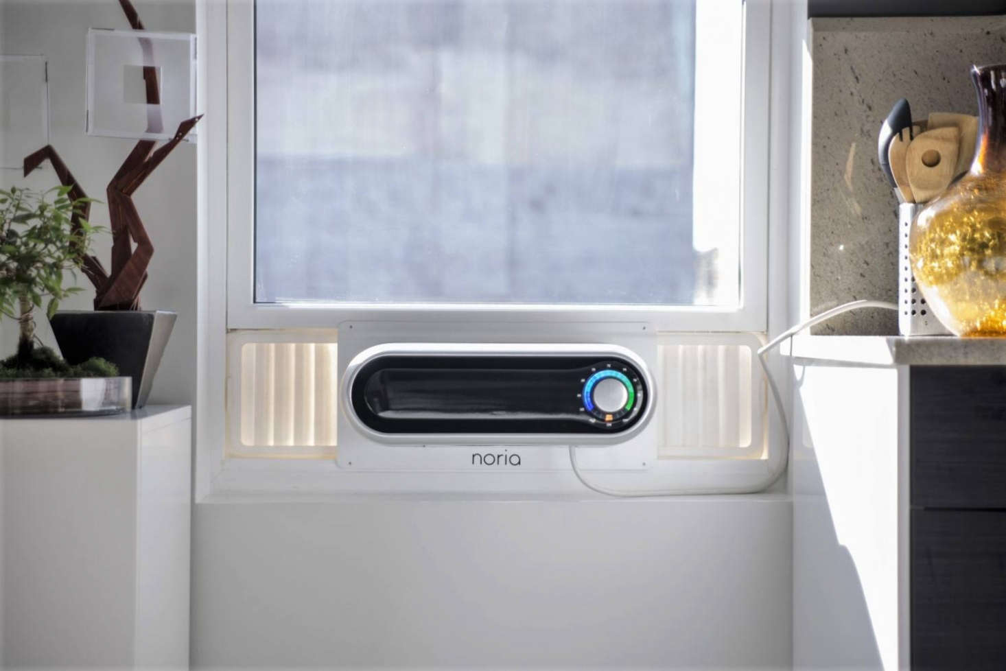 The Noria Smart Air Conditioner was funded on Kickstarter and will be available in spring , as seen in 4 Attractive Window Air Conditioners, High to Low.