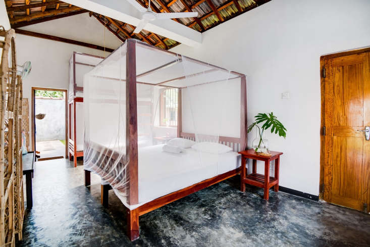 guests stay in communal rooms for two to six with mosquito netted beds built to 30