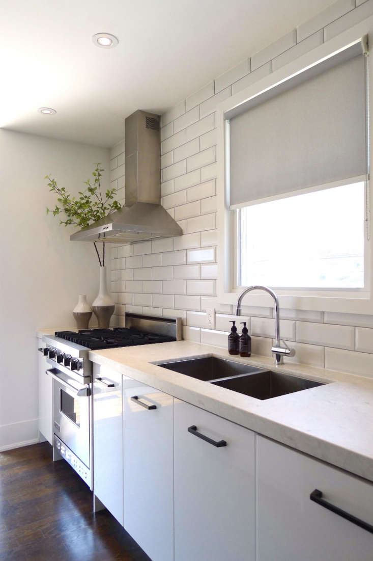 white backsplash subway tile laminate cabinets roller blind awards