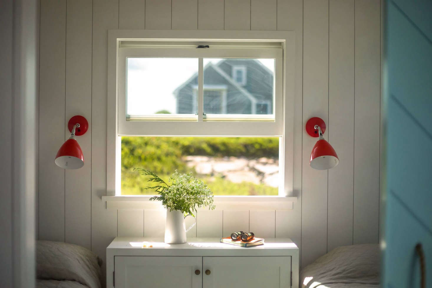 Victoria chose Original BTC Short Wall Sconces in red (they