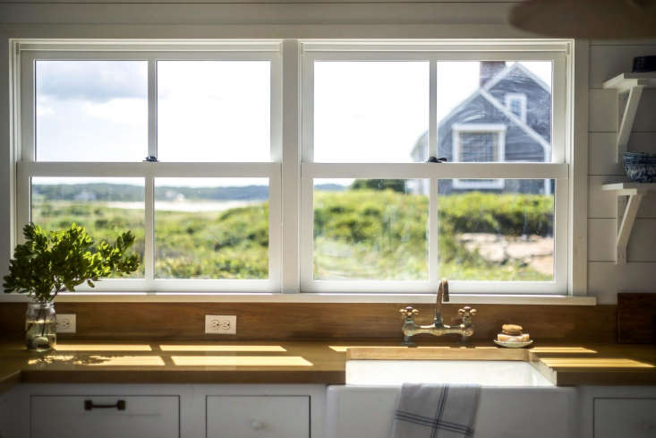 falmouth beach cottage kitchen view 2