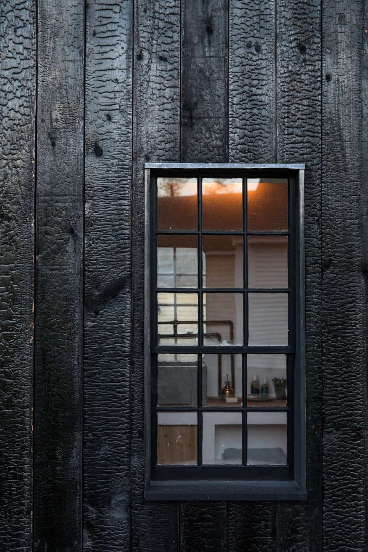 a detail of the charred wood siding. 18