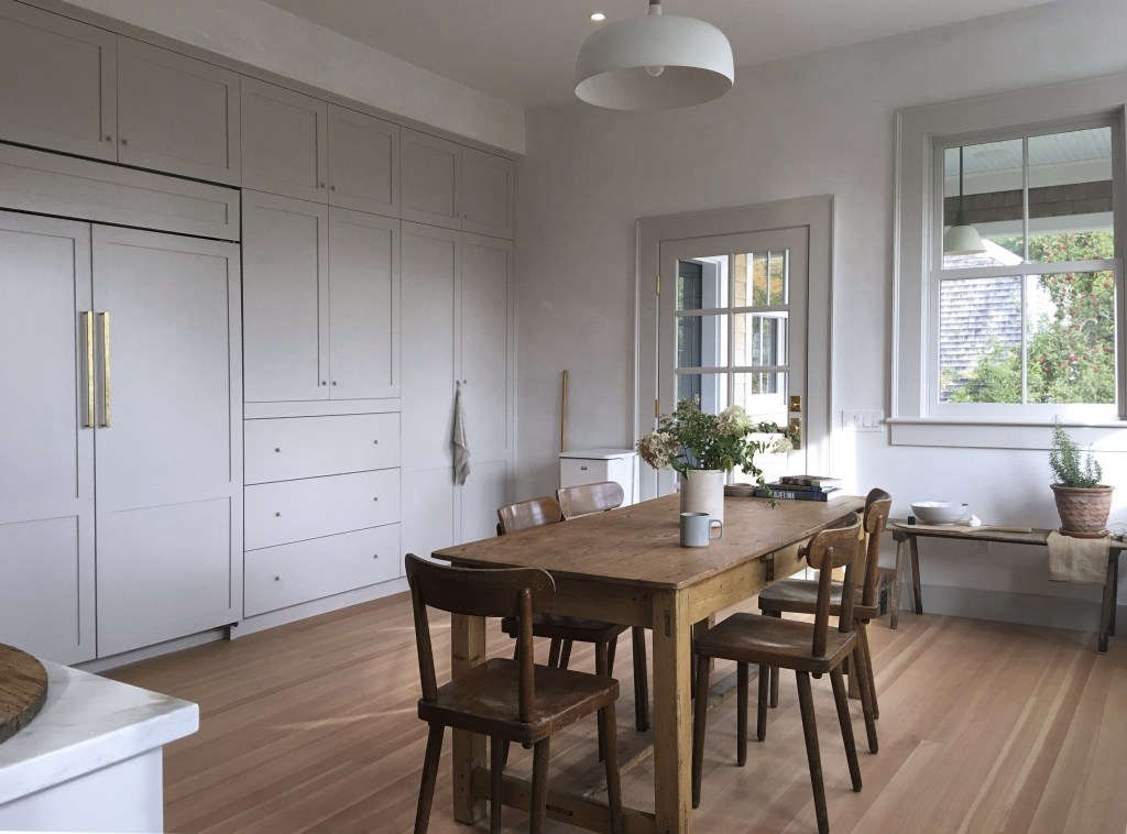 New house remodel in Maine by Jersey Ice Cream Co., glam eatin kitchen