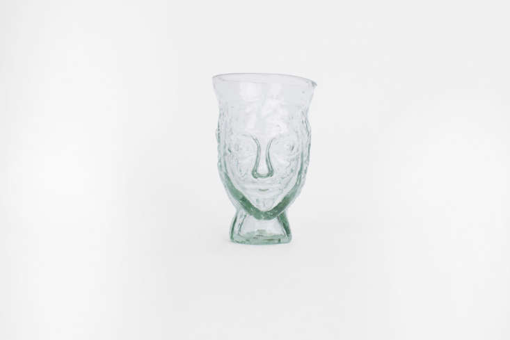 the tete drinking glass has a circular lip for drinking; €35 (\$4\2 19