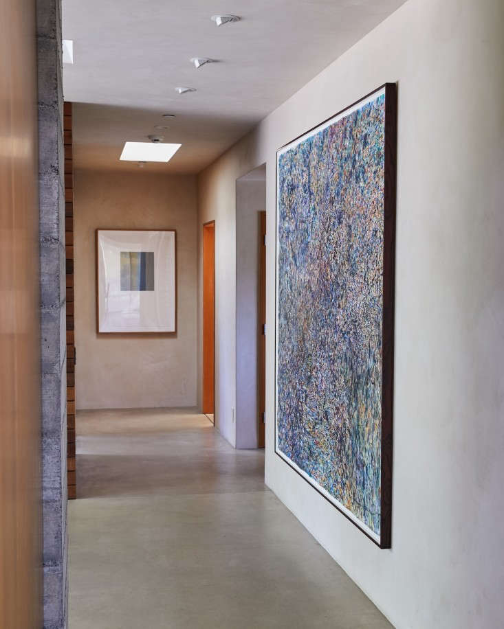 baker lane hallway artwork painting modern concrete floors