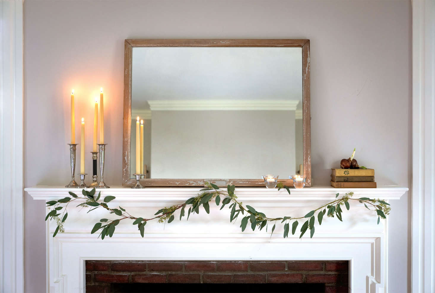 DIY: Minimalist Holiday Mantel, $10 Edition - Remodelista