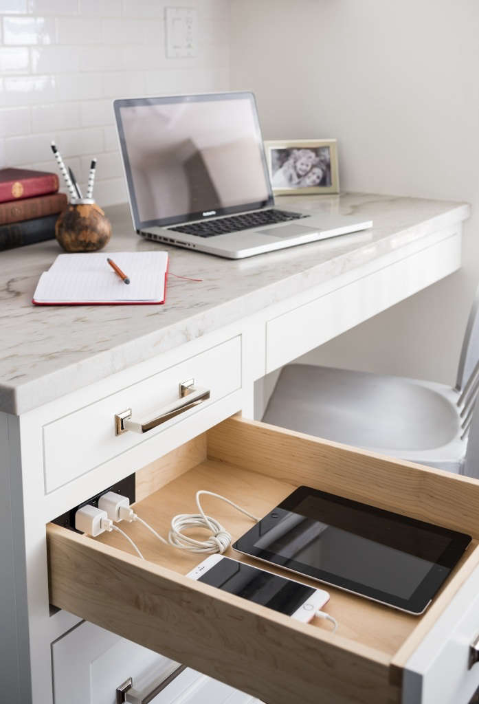 ClutterFree, Organized Spaces with InDrawer Electrical Outlets from