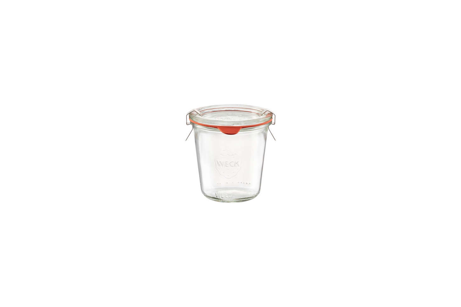 German Weck Storage Jars are used inside cabinets to keep dried goods and spices. Prices start at $3 each for the smallest size at Schoolhouse.