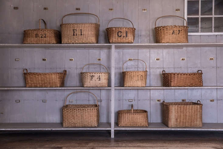 baskets for laundry, ironing, and mending, labeled accordingly. 40