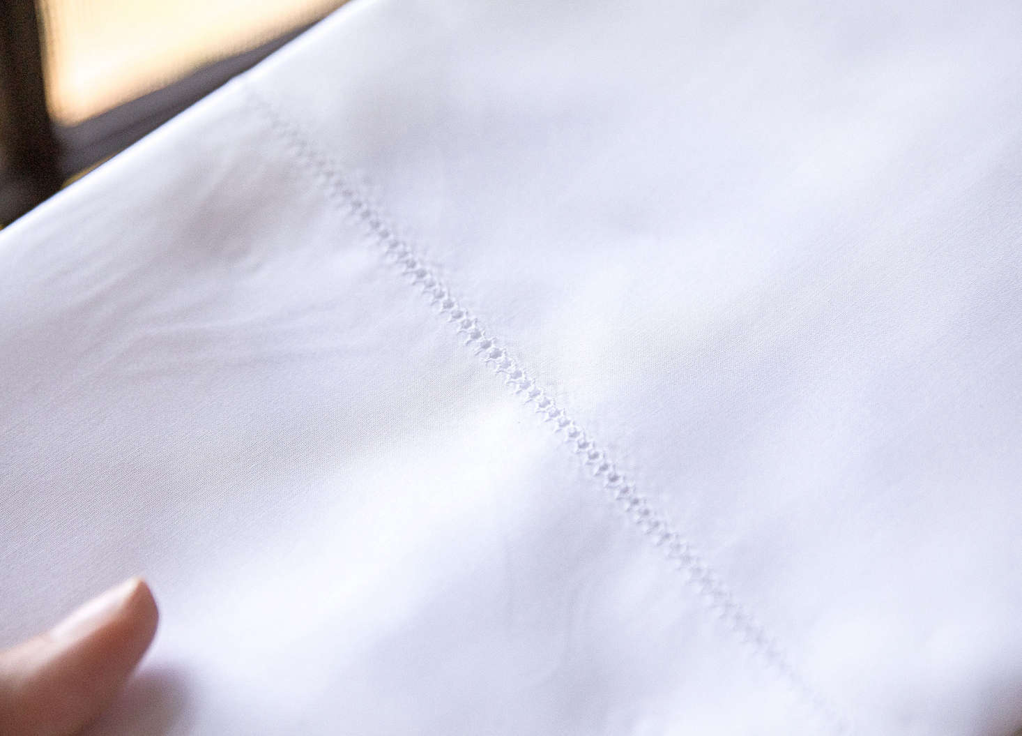 The finer weave in Sferra sheets results in a smoother finish that only improves with use.