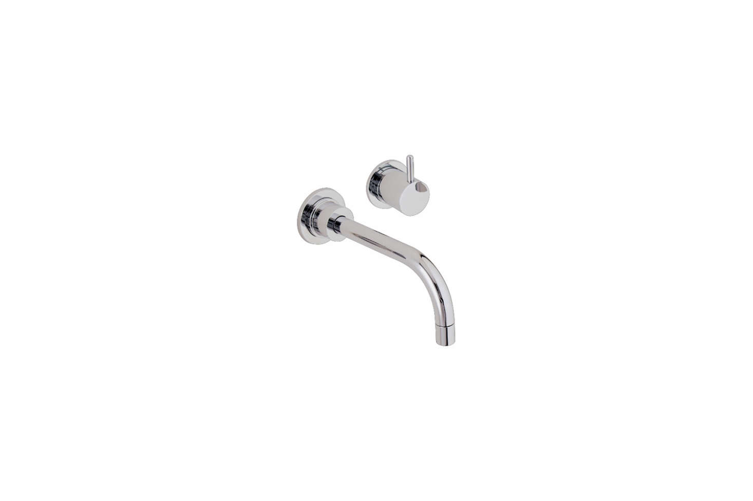 The basin faucet is the California Faucets Avalon Single Handle Vessel Lavatory Wall Faucet.