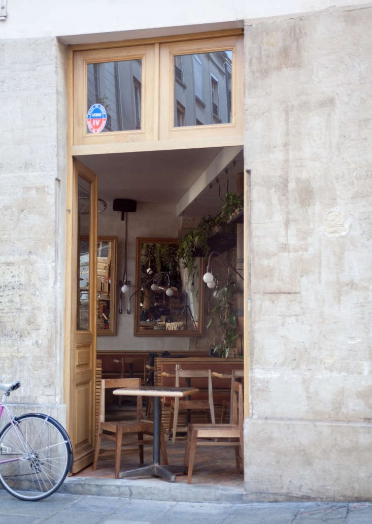 in typical parisian style, doors open out to the street in good weather. 27