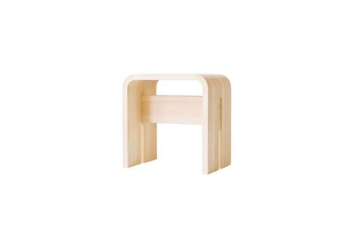 the ambai hinoki bath stool by designer makoto koizumi is handmade of bent kiso 23