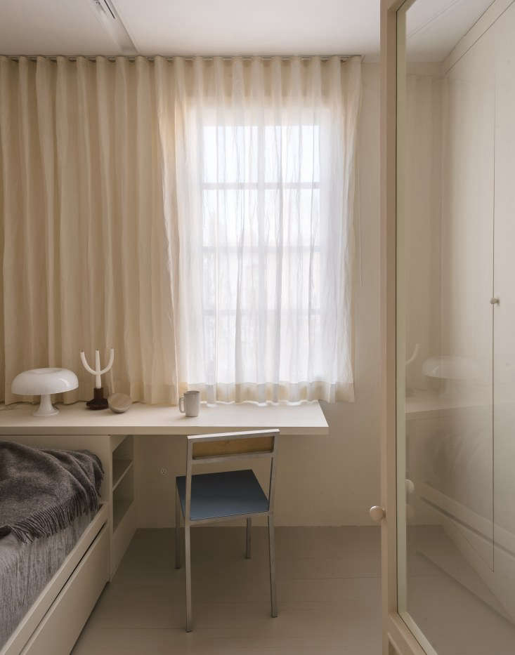 parked at the custom desk is a steel chair from belgian husband and wife team  17