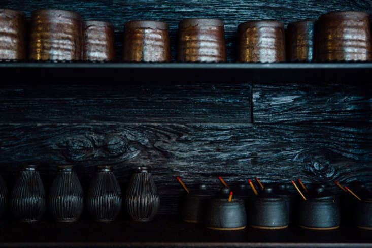 ebonized reclaimed boards at japanese restaurant mtn in venice beach, ca— 17