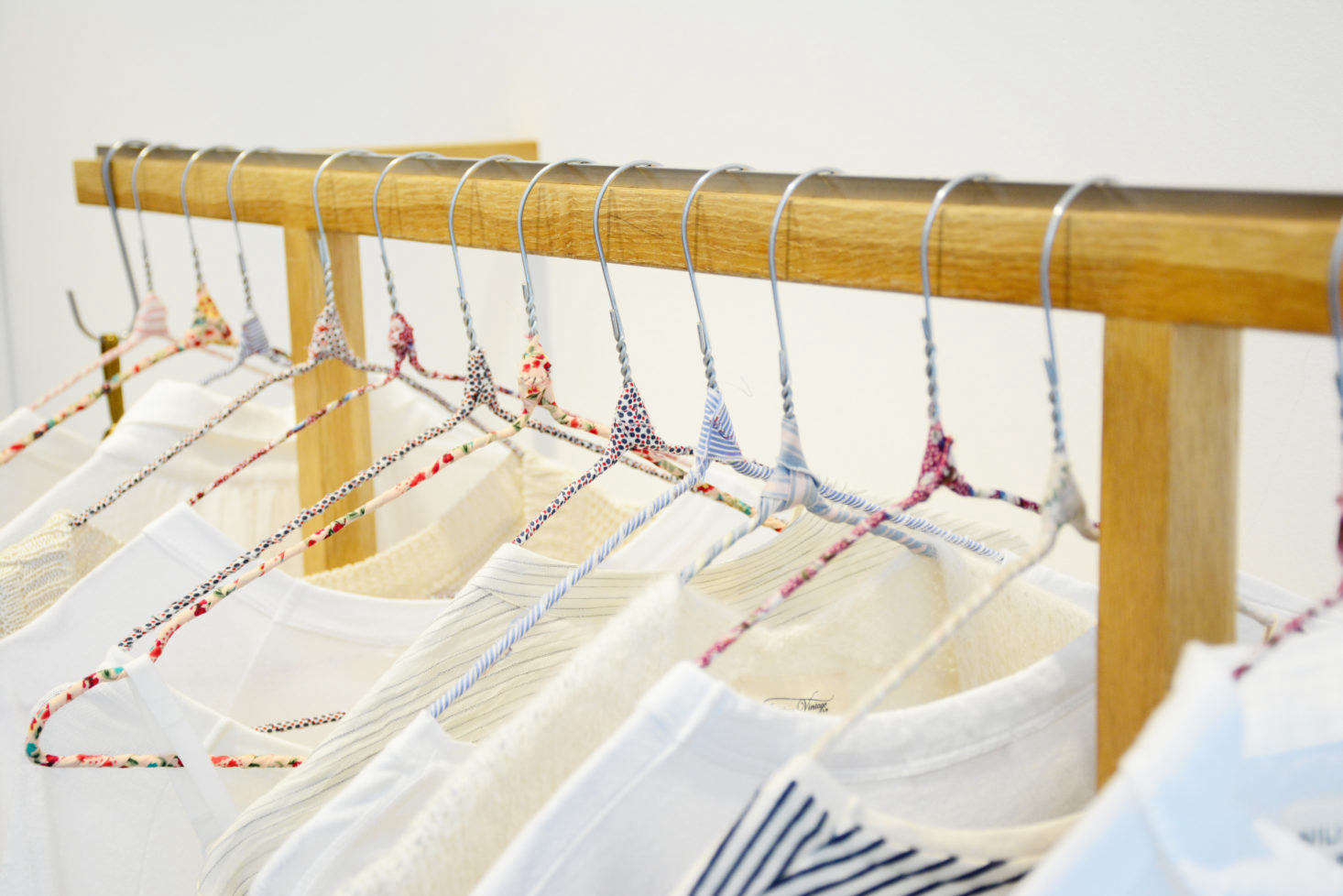 Our companion site, The Organized Home, is filled with inspired ideas for every room. These Fabric-Wrapped Hangers are a Depression-era trick that brightens closets—and enables the clothes to stay in place. Photograph by Pez Madrid.