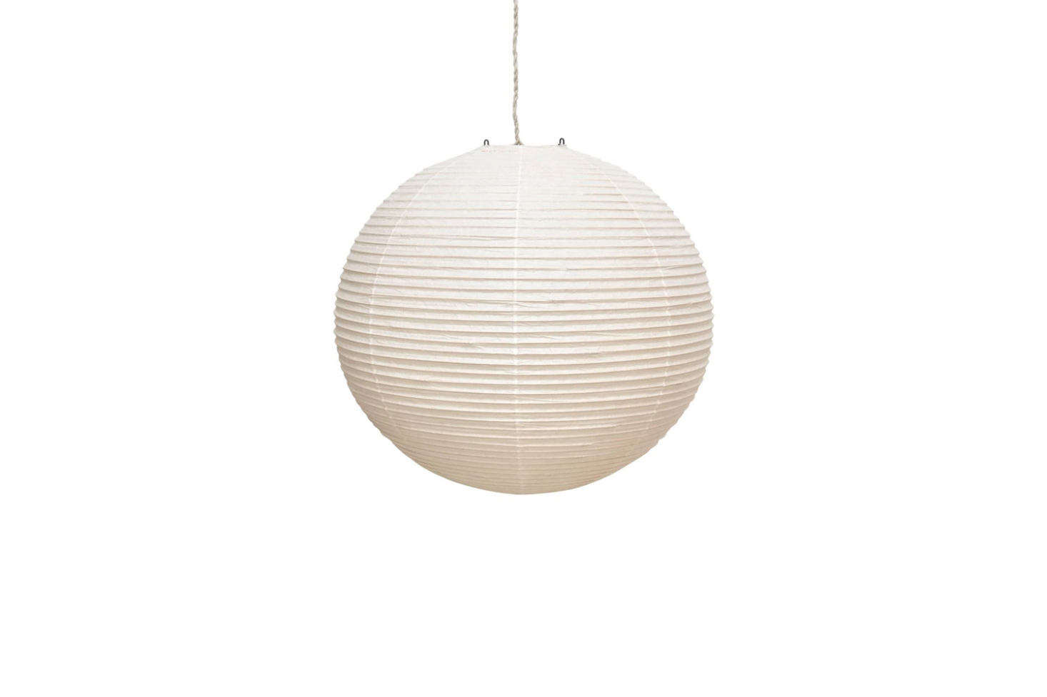The pendant hanging above the kitchen is the Noguchi Akari Pendant Lamp 55A; $305 at Modern Nest.