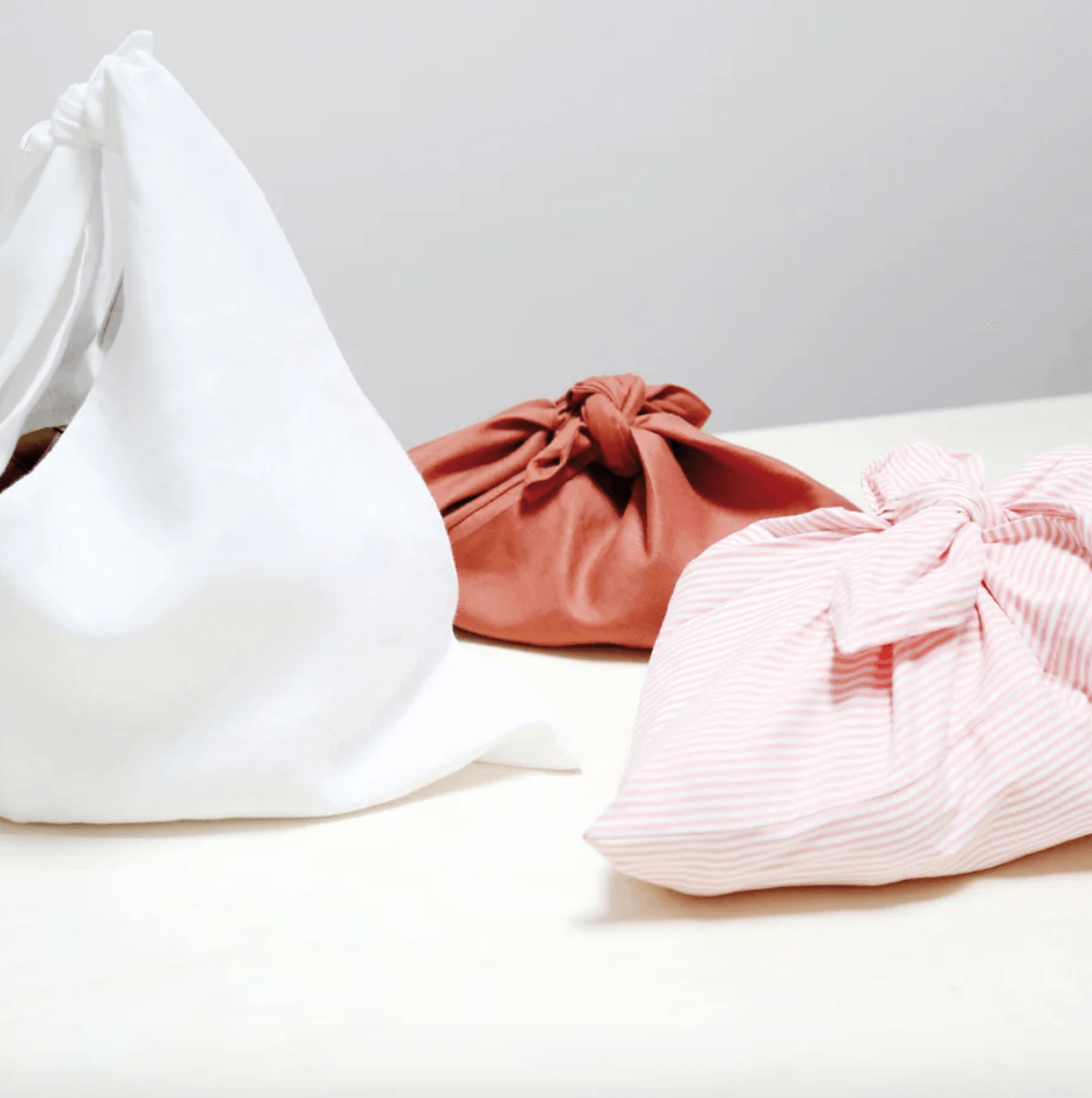 Cloth Bundle Bags are made in France by a textile artist and are an all-purpose alternative to plastic, for carrying and preserving bread, fruits, vegetables, herbs, and more. (