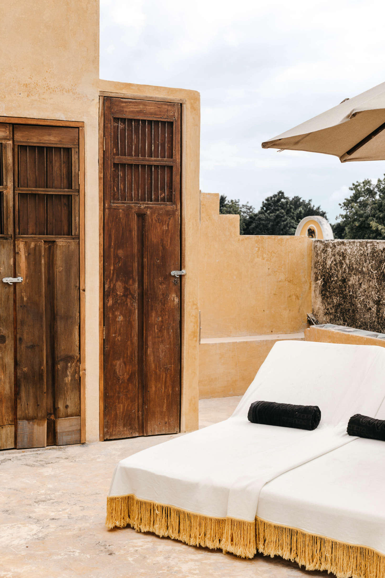 Also on offer: a luxe spa. The rooftop overlooks ancient Mayan pyramids.
