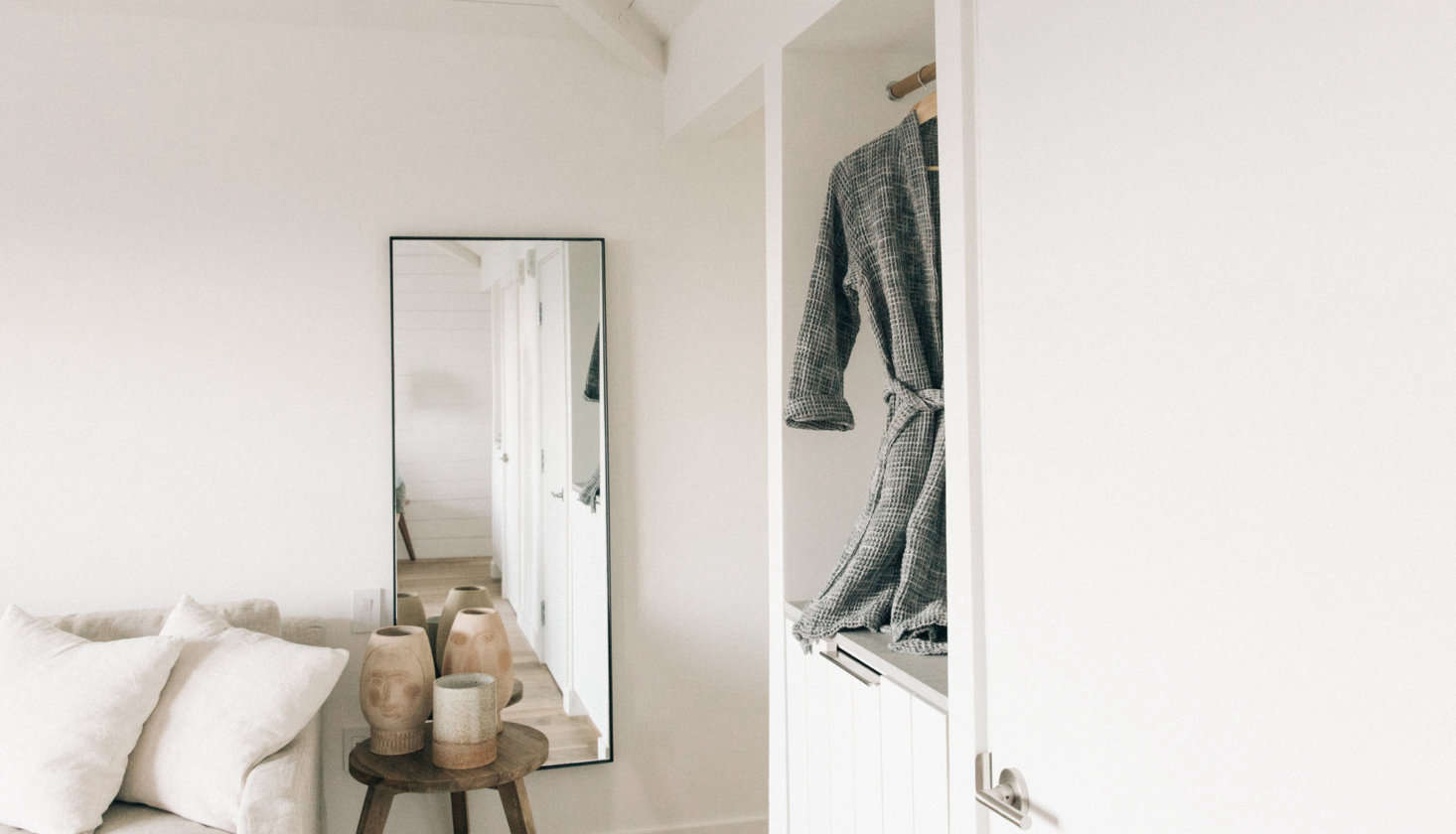 Rooms are stocked with Waffle Robes from Parachute and quirky Clay Face Pots, made in Honduras (also available for purchase in the lobby shop).