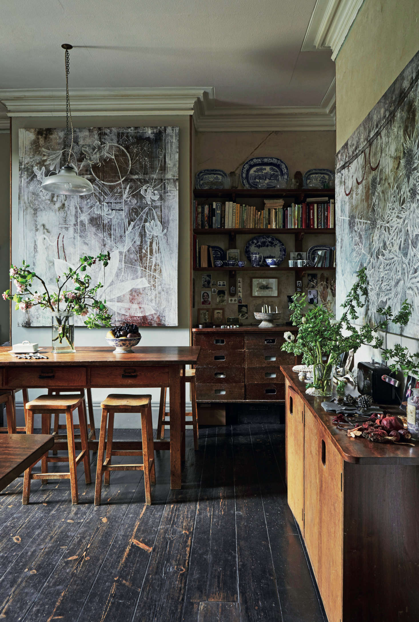 Moody By Design: An Artist Couple's DIY Remodel of Victorian Townhouse ...