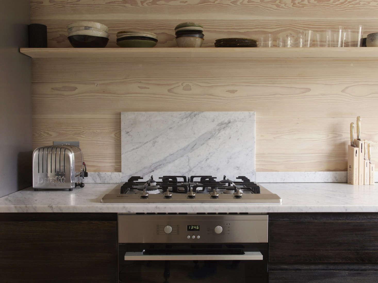 Ikea boxes fitted with custom cabinet fronts from Naked Doors, as seen in A Star Is Born: A Rehabbed London Maisonette from a Newly Minted Designer, High/Low Secrets Included. Photograph by Richard Round-Turner.