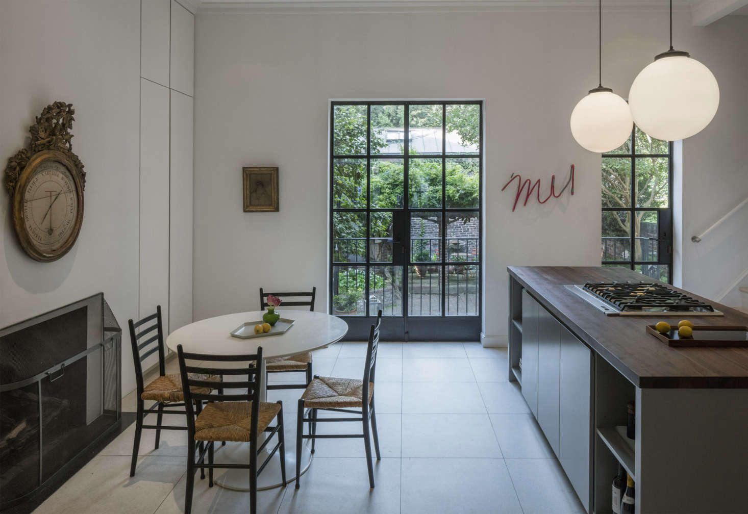 The team started from scratch in the kitchen, which Mahlow tells us she envisioned as being 