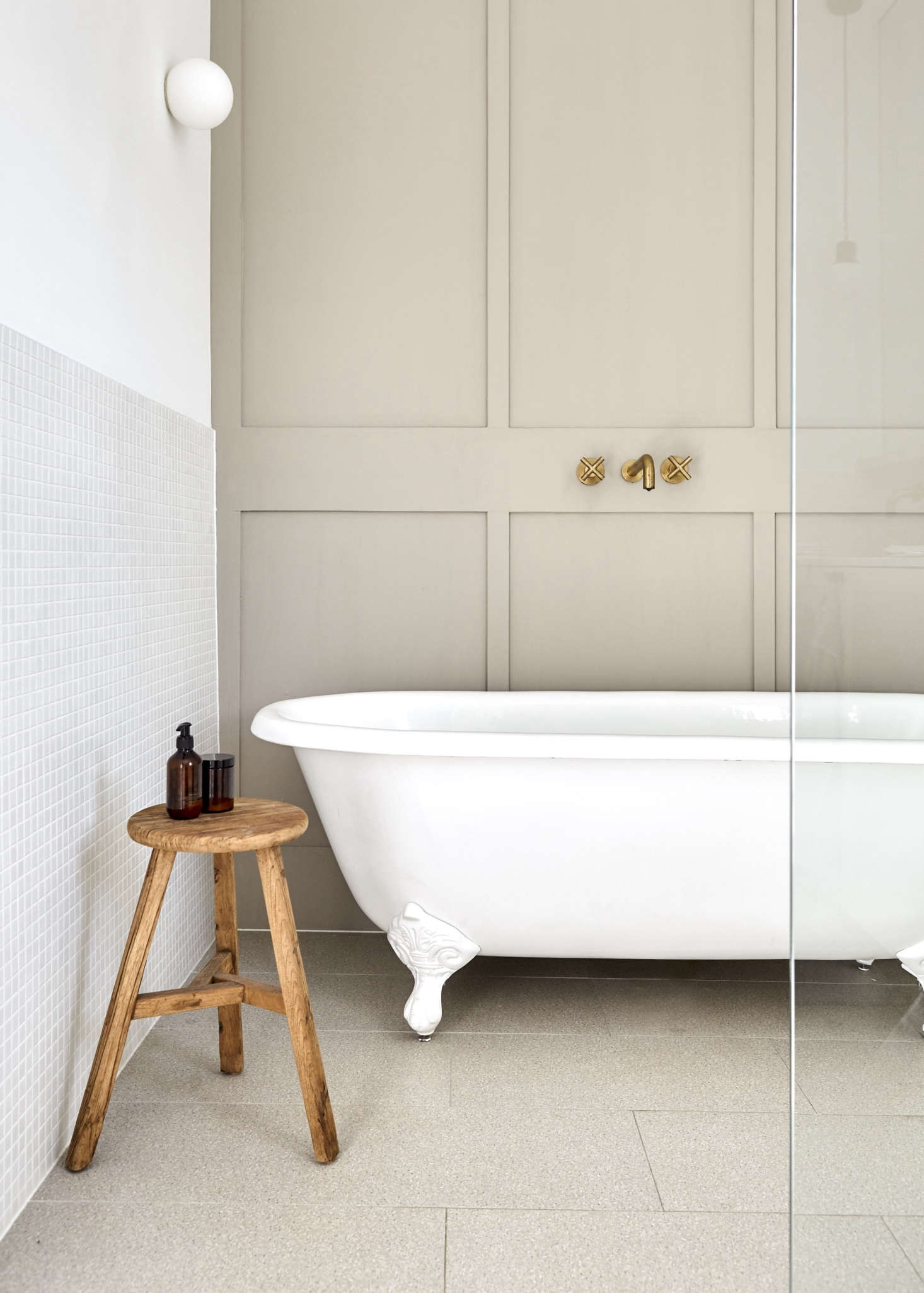 The paneling—in Dulux