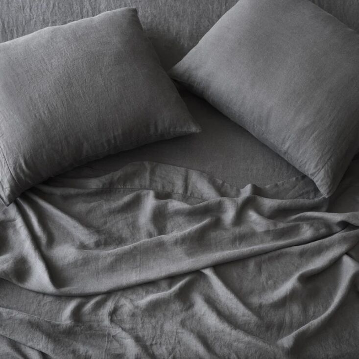 for similar sheets, the stonewashed linen sheet set in charcoal is currently on 33