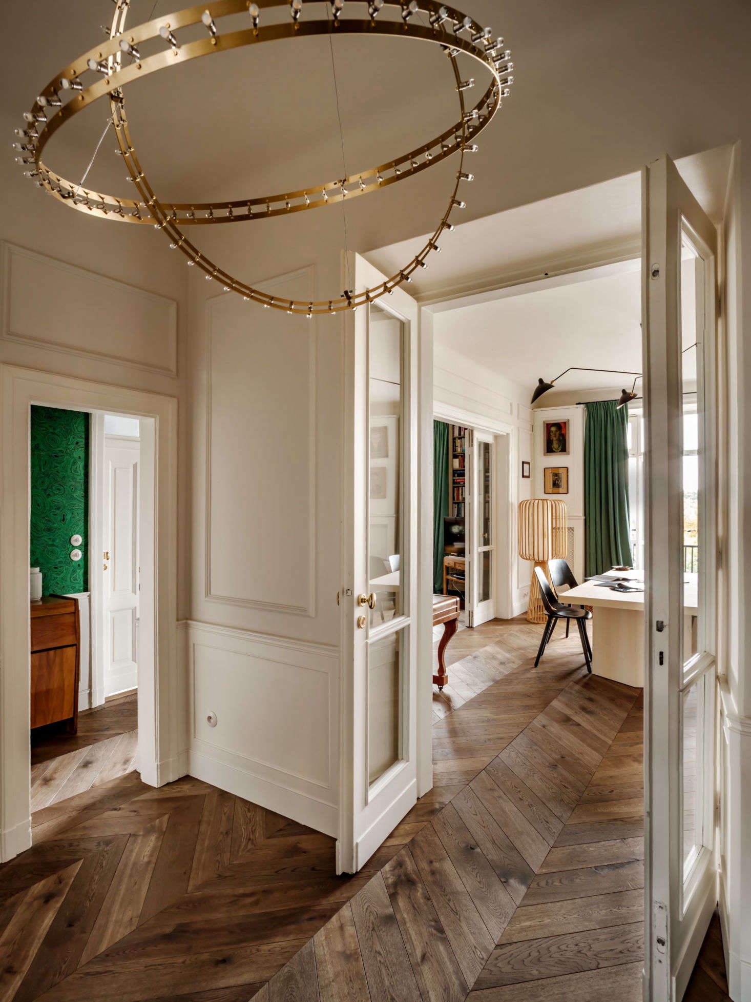 A peek, from the entry, into the dining room. Before Chrapka even thinks about the interior design, she focuses on the layout and fundamentals. 