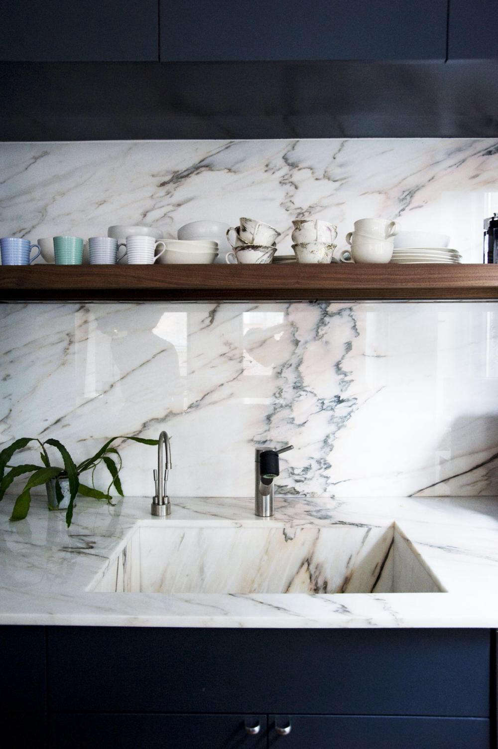 A marble sink in the Crosby Street Loft by Elizabeth Roberts (the project was a finalist in our Remodelista Considered Design Awards).
