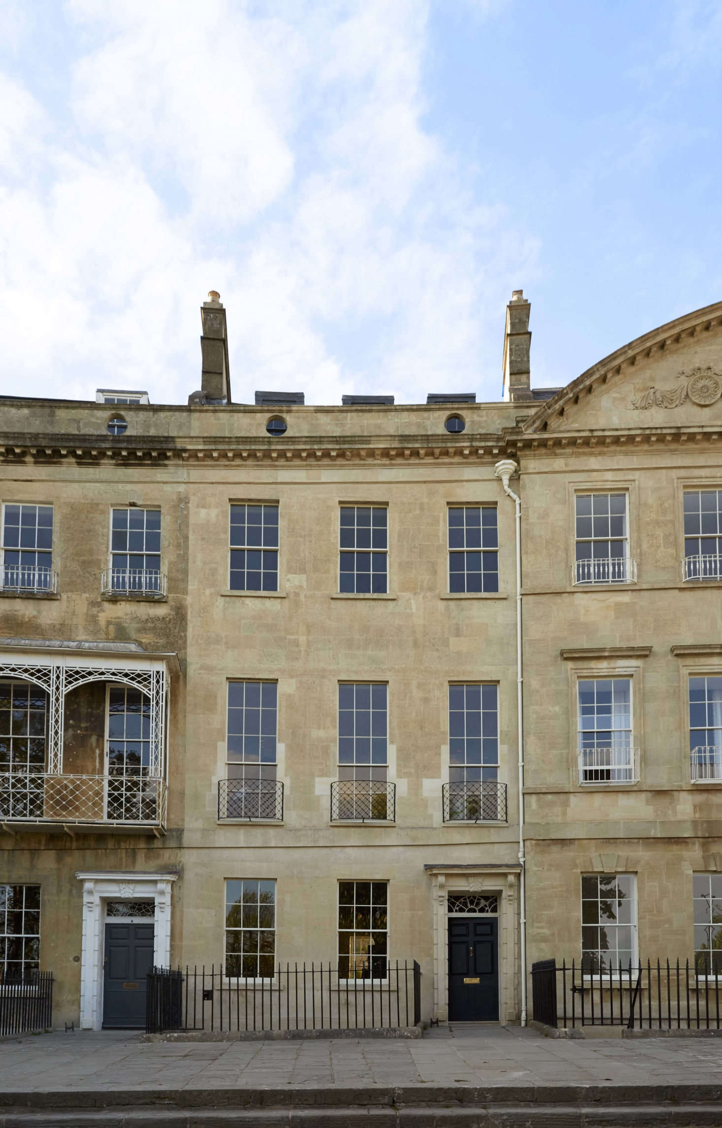 The Gilpin house was restored from top to bottom by Rhinde and his team, specialists in historic preservation. The glazing is original, except in the second floor sitting room, where the windows were extended down to the floor, as they would have been originally. Also new: the 