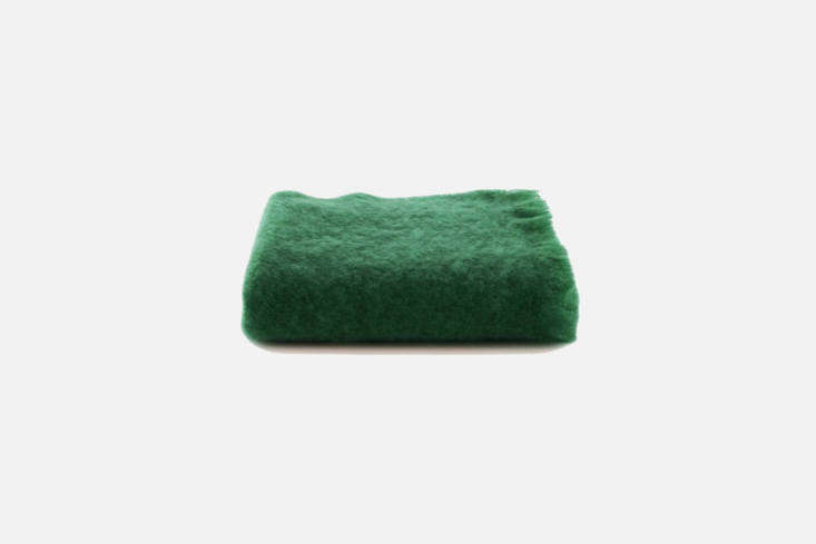 the belle epoque mohair throw in juniper is \$\195 and also comes in pebble or  18