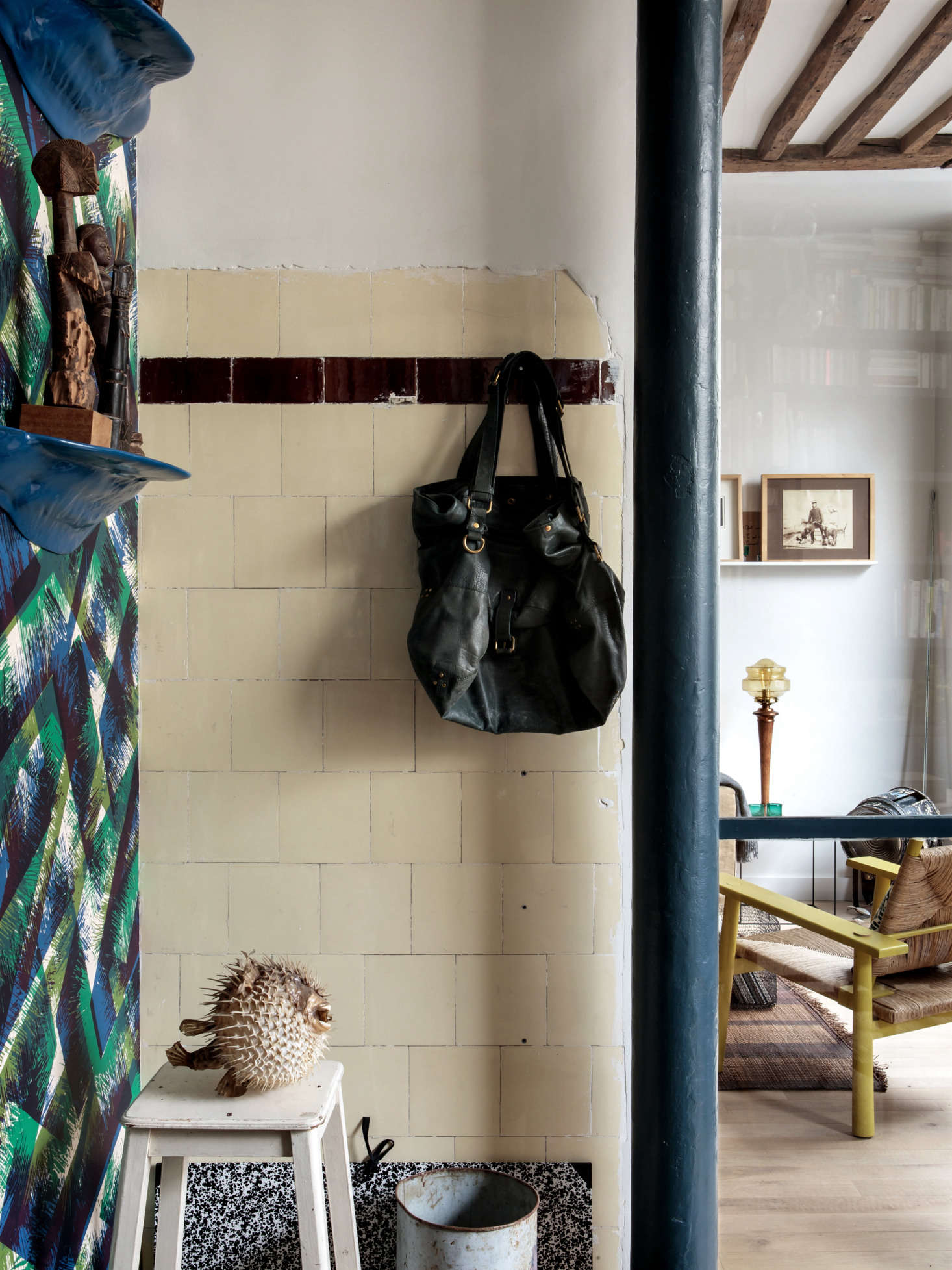 Preserved tiling from the apartment