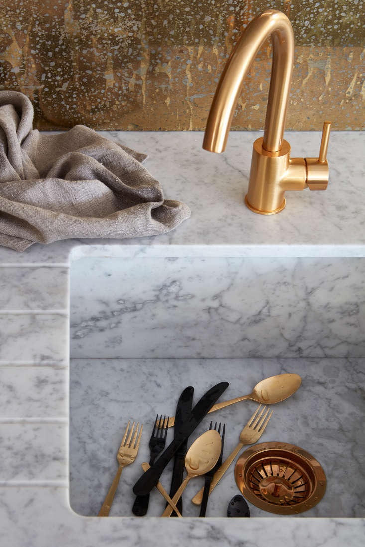 the polished brass faucet is part of a limited edition made locally for naked k 20