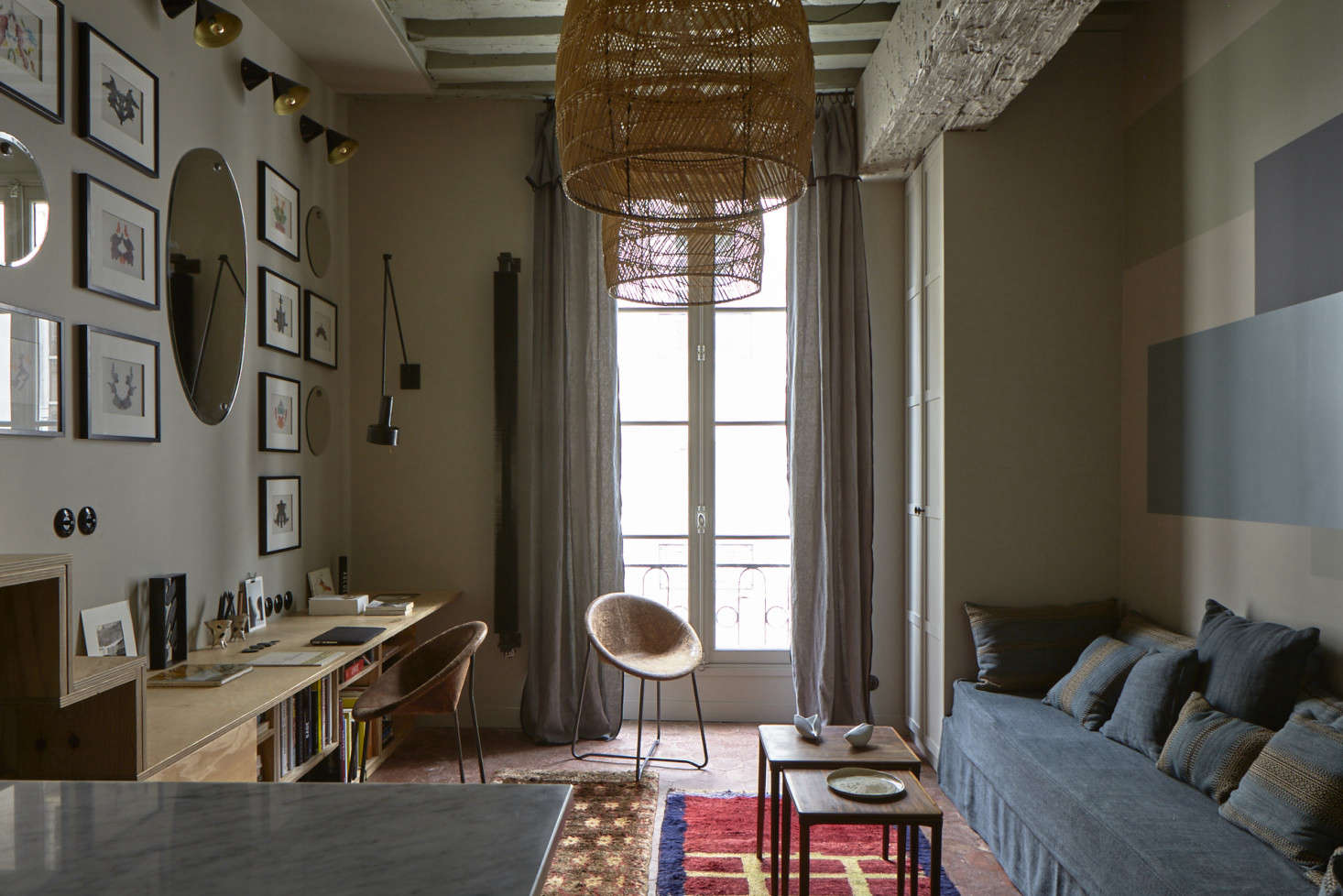 The entryway opens onto the main—and only—room, painted in 
