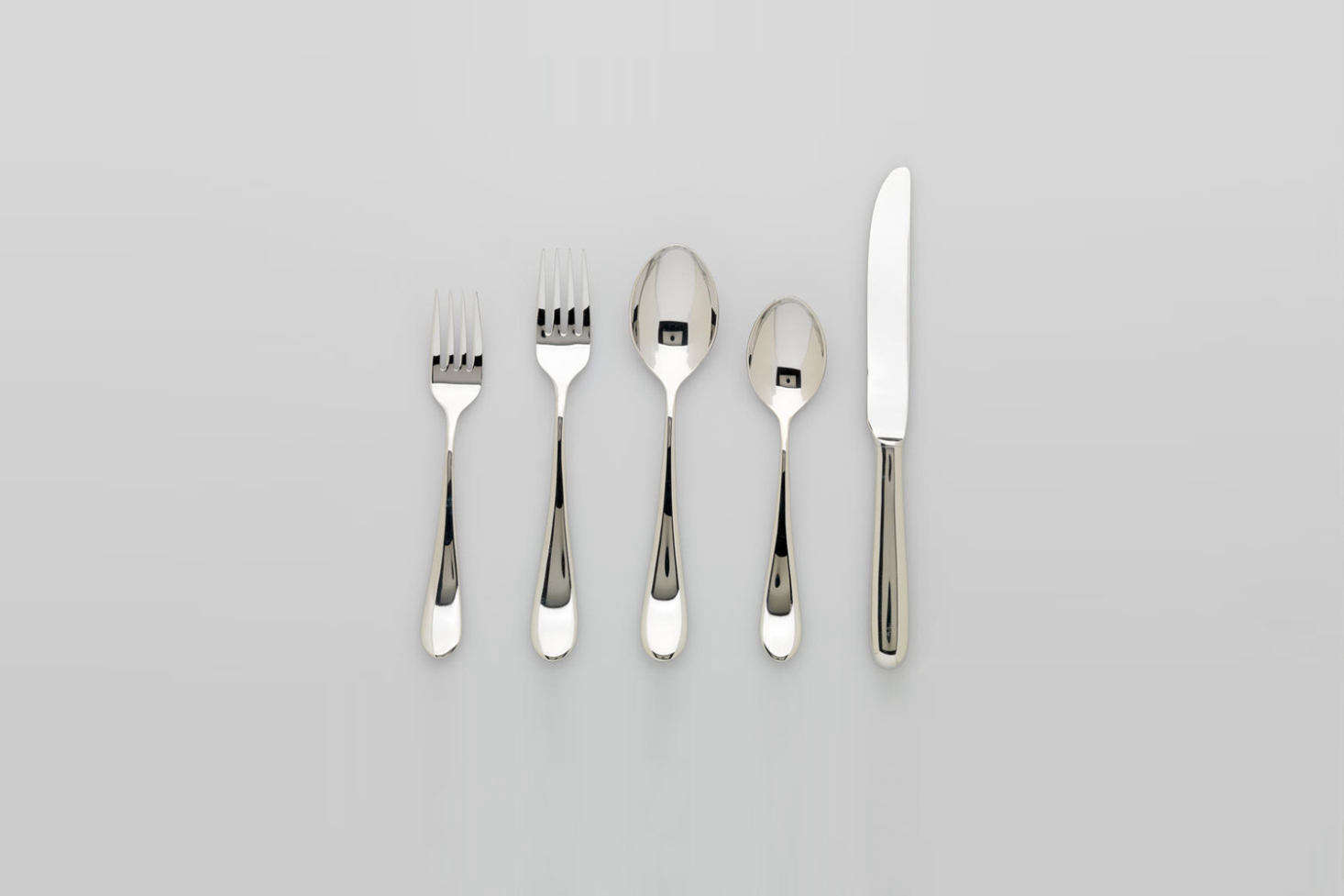 While it’s no longer in production, Massimo and Lella Vignelli’s Sasaki Basic Flatware set is Janet