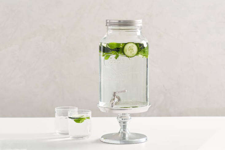 like a large mason jar, pottery barn&#8\2\17;s mason jar drink dispenser ha 18